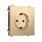 MS887010 Комплект механизма электрической розетки SIGMA Золото Мягкое касание 50Hz 2P+E с/з с/ш 16A-250V QUANT PRO (SP8870, PR141)
