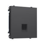 MS912005 Комплект механизма компьютерной розетки SIGMA Графит Мягкое касание RJ-45 экранированной с/ш QUANT PRO (SP9120, PR185)