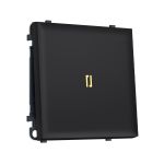 MS982010 Комплект механизма 1-кл выключателя с подсветкой 3200K SIGMA Черный Мягкое касание 10A-250V QUANT PRO (SP9820, PR101, G11Y)