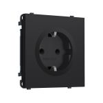 MS987010 Комплект механизма электрической розетки SIGMA Черный Мягкое касание 50Hz 2P+E с/з с/ш 16A-250V QUANT PRO (SP9870, PR141)
