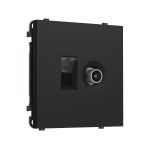 MS992510 Комплект механизма розетки компьютерной + TV оконечной SIGMA Черный Мягкое касание RJ-45 CAT6/50-870MHz 1dB с/ш QUANT PRO (SP9925, PR195)
