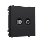 MS993310 Комплект механизма розетки TV оконечной + SAT SIGMA Черный Мягкое касание 5-862MHz 3.5dB/950-2150MHz 3.8dB QUANT PRO (SP9933, PR217)