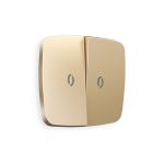 OP6040 Лицевая панель OMEGA (Шампань) для 2-кл выключателей с подсветкой QUANT