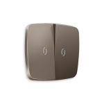 OP6340 Лицевая панель OMEGA (Темная бронза матовый) для 2-кл выключателей с подсветкой QUANT