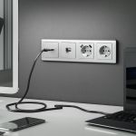 Накладка для розетки HDMI серебряный рифленый W1196009