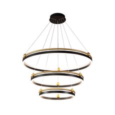 Люстра Crystal Lux FERNANDO FERNANDO SP158W LED D400+600+800 BLACK/GOLD