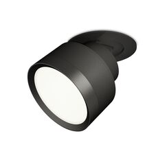 Комплект встраиваемого поворотного светильника Ambrella DIY Spot SBK/PBK черный песок/черный полированный GX53 (A2242, A2106, C8102, N8113) XM8102500