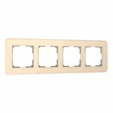 Рамка из стекла на 4 поста Elite айвори W0042443