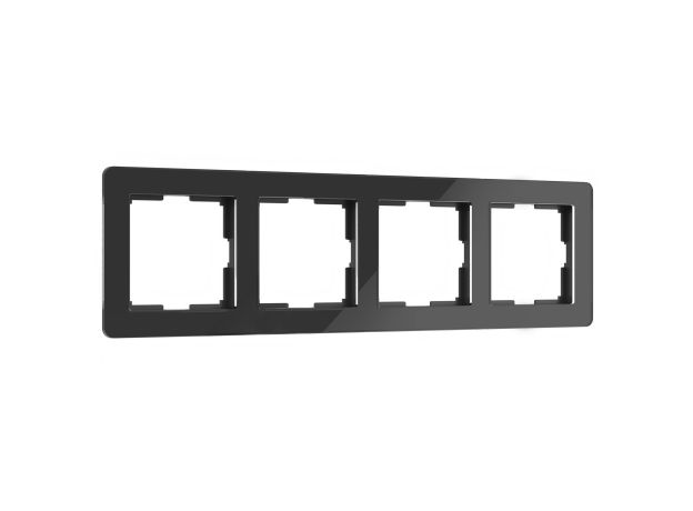 Рамка на 4 поста Acrylic (черный) W0042708