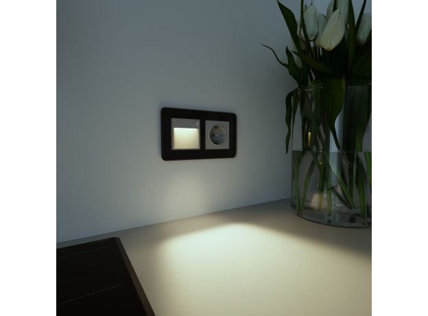 Встраиваемая LED подсветка три режима с датчиком движения (серебряный) W1154606