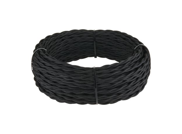 Ретро кабель витой 3х2,5 (черный) 50 м W6453608