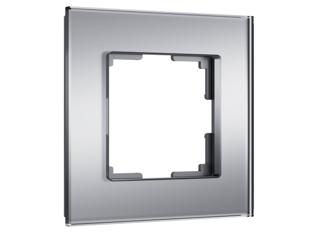 Рамка на 1 пост Senso (серебряный, стекло soft-touch) W0013106
