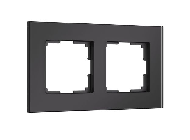 Рамка на 2 поста Senso (черный, стекло soft-touch) W0023108