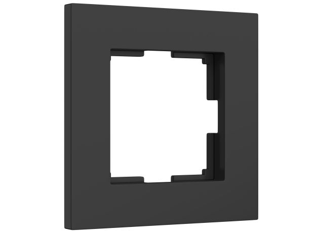 Рамка на 1 пост Slab (черный матовый) W0012908