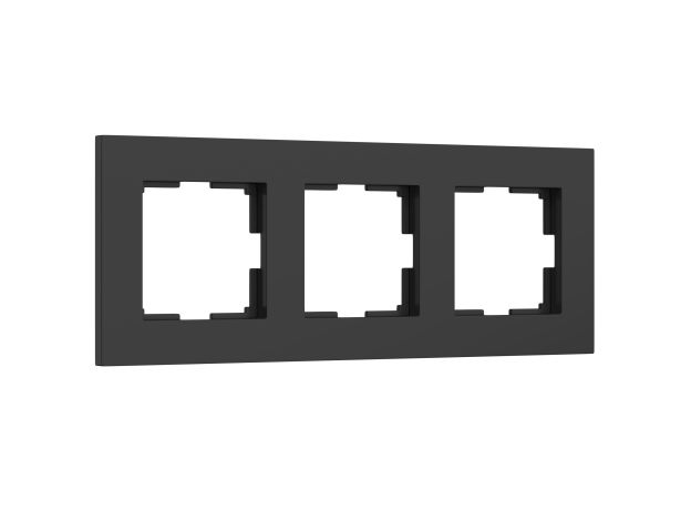 Рамка на 3 поста Slab (черный матовый) W0032908
