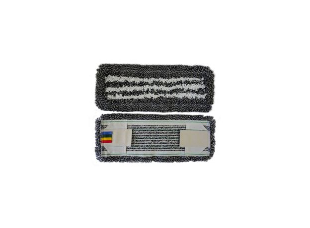 Плоский моп для швабры ухо-карман черный 50 см Экотекс CombV-MF-50