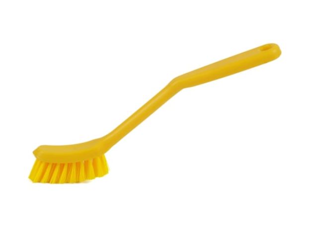 Щётка NV для посуды, жёсткий ворс, 255 мм, желтая