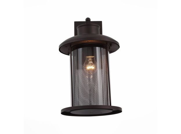 SL080.401.01 Светильник уличный настенный ST-Luce Темный кофе/Прозрачный, Темный кофе E27 1*60W LASTERO