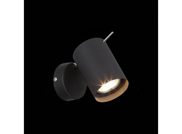 SL597.401.01 Спот ST-Luce Черный, Хром/Черный GU10 LED 1*3W Настенные светильники