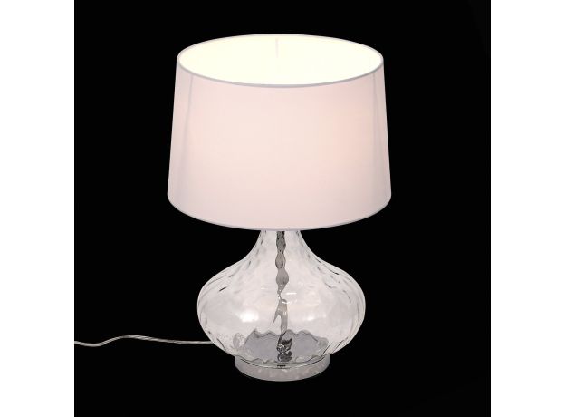 SL973.104.01 Прикроватная лампа ST-Luce Хром, Прозрачный/Белый E27 1*60W (из 2-х коробок) AMPOLLA