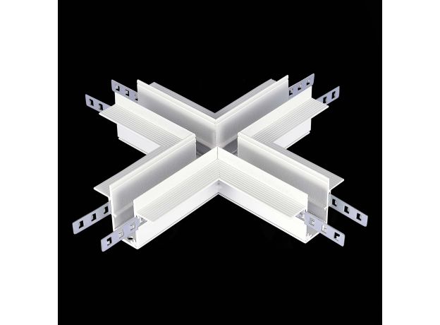 ST007.500.12 Коннектор X-образный для встраиваемого магнитного шинопровода под ГКЛ 12мм ST-Luce Белый SKYLINE 48