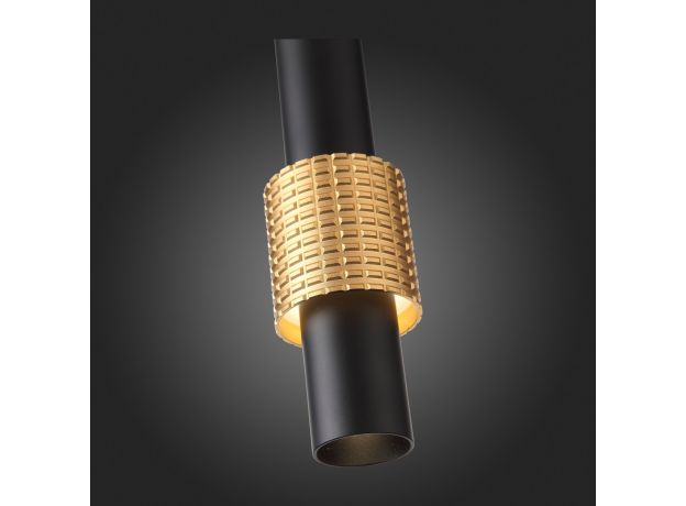 SL1591.403.01 Светильник подвесной ST-Luce Черный, Анодированный золотой/Черный LED 1*6W 3000K Подвесные светильники