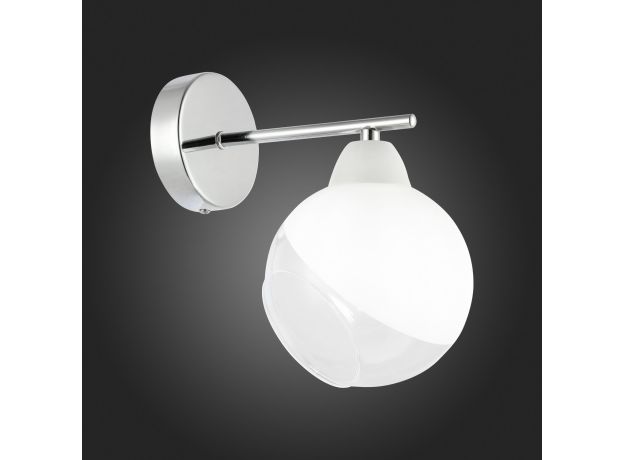 SLE102701-01 Светильник настенный Хром/Прозрачный, Матовый никель E14 1*40W GIORTE