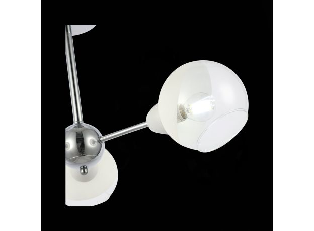 SLE102702-03 Светильник потолочный Хром/Прозрачный, Матовый никель E14 3*40W GIORTE
