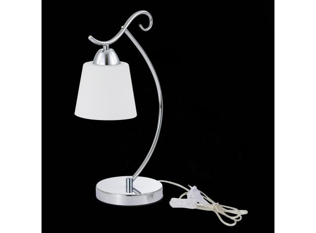 SLE103904-01 Прикроватная лампа Хром/Белый E27 1*60W LIADA