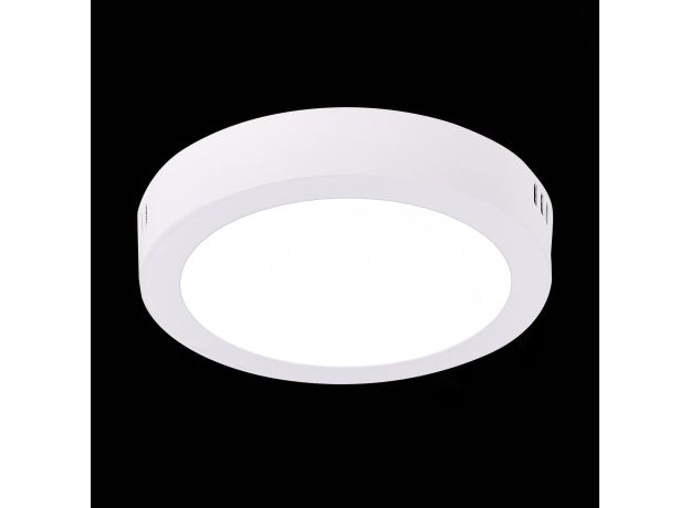 ST112.532.12 Светильник настенно-потолочный Белый LED 1*12W 3000K 715Lm Ra80 120° IP20 D160xH28 90-265V Накладные светильники