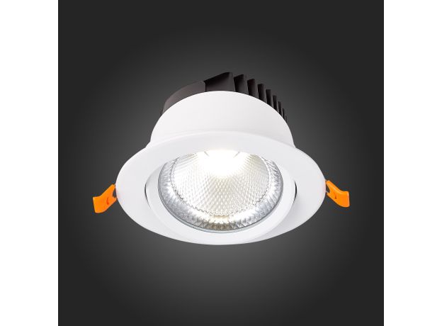 ST211.538.15.24 Св-к встр. Белый LED 1*15W 3000K 1 125Lm Ra80 24° IP20 D109xH65 220-240V Встраиваемые светильники