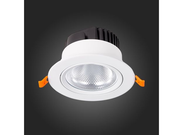 ST211.538.15.24 Св-к встр. Белый LED 1*15W 3000K 1 125Lm Ra80 24° IP20 D109xH65 220-240V Встраиваемые светильники