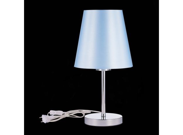 SLE105614-01 Прикроватная лампа Хром/Светло-голубой E14 1*40W PERAMONE