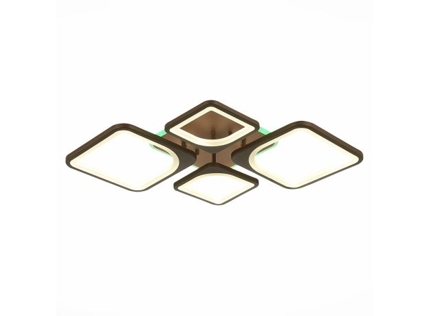 SLE500372-04RGB Светильник потолочный Кофейный/Белый LED 1*112W RGB 8W 3000-6000K GIURA