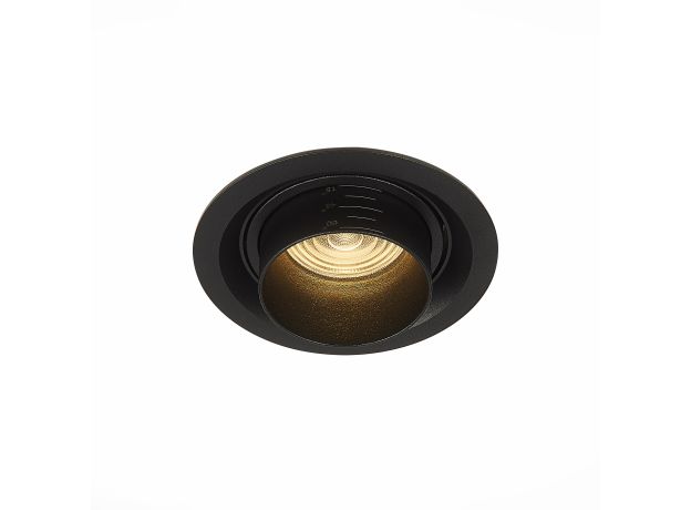 ST701.438.12 Св-к встр. Zoom Черный LED 1*12W 3000K 960Lm Ra90 15°-60° IP20 D115xH95 170-240V Встраиваемые светильники