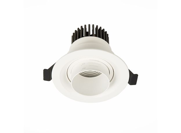 ST701.538.07 Св-к встр. Zoom Белый LED 1*7W 3000K 560Lm Ra 15°-60° IP20 D90xH65 170-240V Встраиваемые светильники