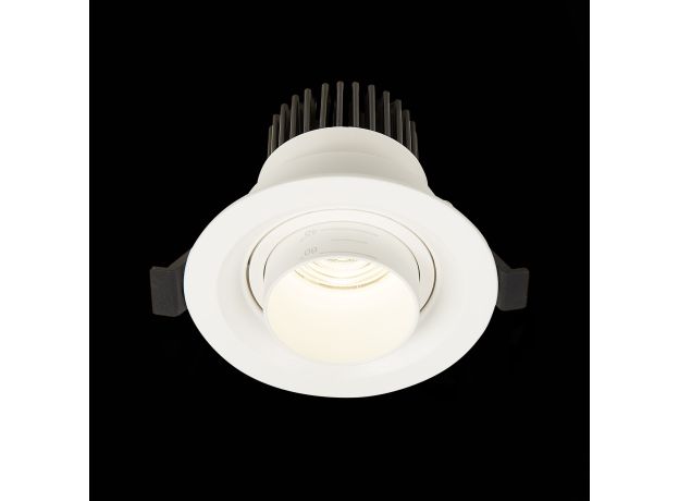 ST701.548.07 Св-к встр. Zoom Белый LED 1*7W 4000K 560Lm Ra 15°-60° IP20 D90xH65 170-240V Встраиваемые светильники