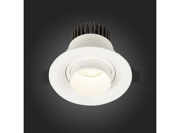 ST701.548.07 Св-к встр. Zoom Белый LED 1*7W 4000K 560Lm Ra 15°-60° IP20 D90xH65 170-240V Встраиваемые светильники