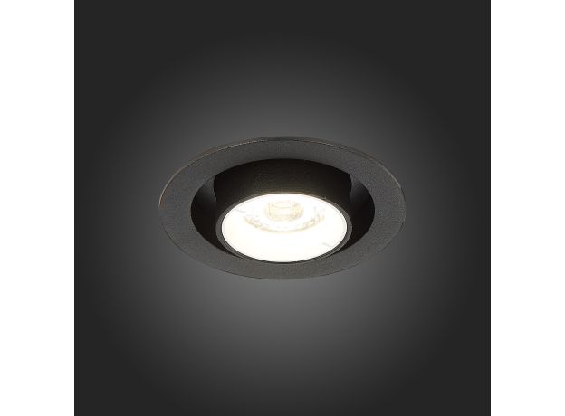 ST702.438.12 Св-к встр. Черный LED 1*12W 3000K 900Lm Ra80 24° IP20 D90xH92 180-240V Встраиваемые светильники