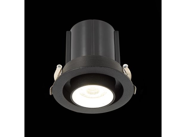 ST702.438.12 Св-к встр. Черный LED 1*12W 3000K 900Lm Ra80 24° IP20 D90xH92 180-240V Встраиваемые светильники