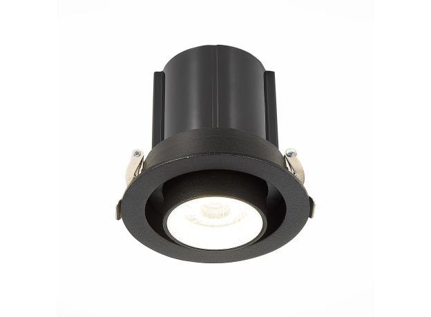 ST702.438.12 Св-к встр. Черный LED 1*12W 3000K 900Lm Ra80 24° IP20 D90xH92 180-240V Встраиваемые светильники