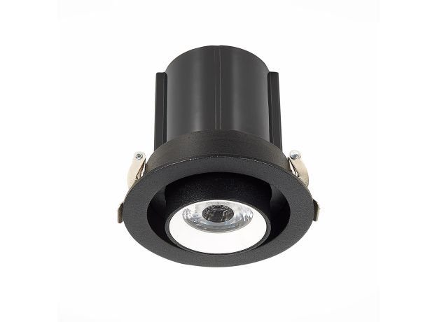 ST702.438.12 Св-к встр. Черный LED 1*12W 3000K 900Lm Ra80 24° IP20 D90xH92 180-240V Встраиваемые светильники