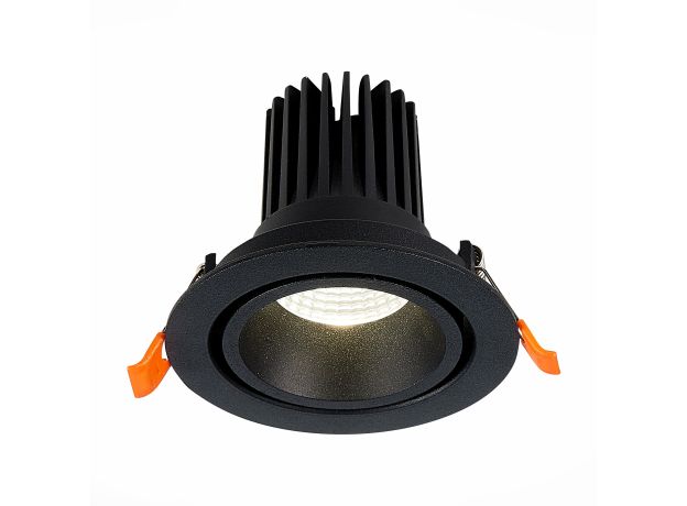 ST705.438.10 Св-к встр. Черный LED 1*10W 3000K 750Lm Ra&gt;90 38° IP20 D102xH85 170-240V Встраиваемые светильники