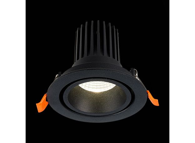 ST705.448.10 Св-к встр. Черный LED 1*10W 4000K 750Lm Ra&gt;90 38° IP20 D102xH85 170-240V Встраиваемые светильники