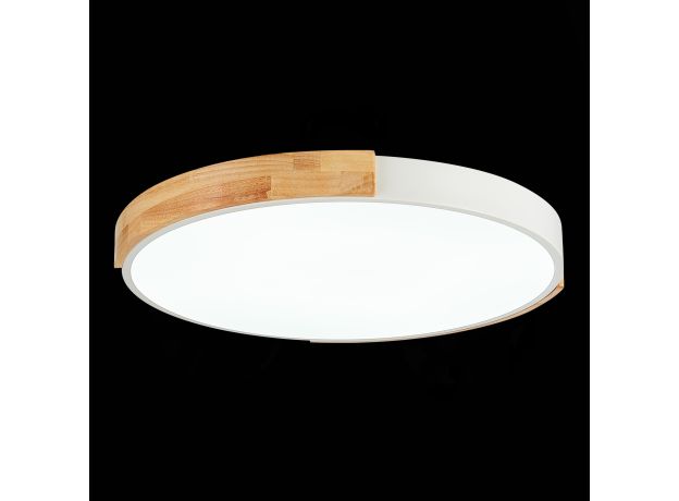 SLE201352-01 Светильник потолочный Белый, Светлое дерево/Белый LED 1*40W 3000K/4000K/6000K DELIA