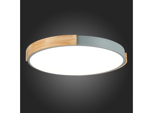 SLE201372-01 Светильник потолочный Серый, Светлое дерево/Белый LED 1*40W 3000K/4000K/6000K DELIA