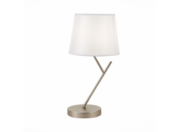 SLE300104-01 Прикроватная лампа Никель/Белый E14 1*40W DENICE