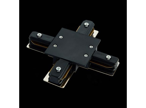 ST013.449.00 Коннектор X-образный для однофазного встраиваемого шинопровода ST-Luce Черный Однофазная трековая система