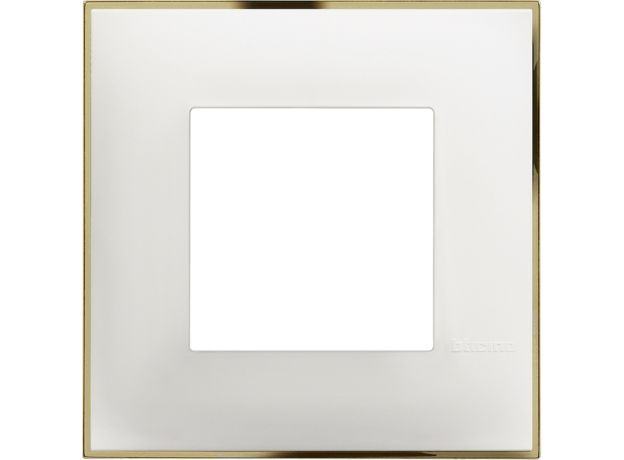 R4802WD Bticino CLASSIA рамка один пост белая золото