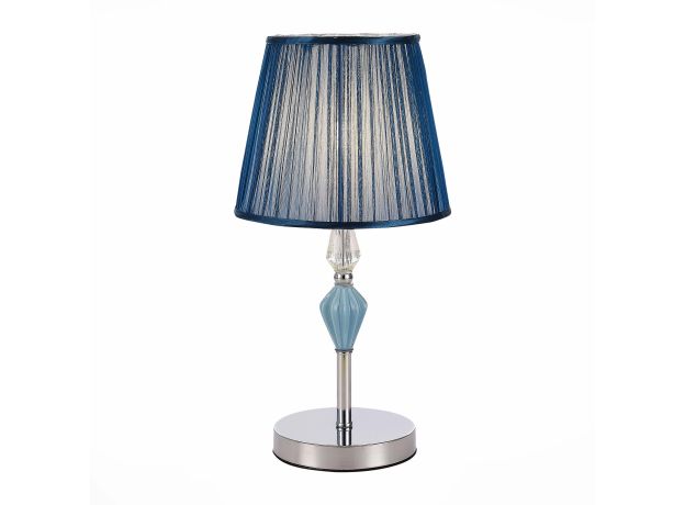 SLE1116-104-01 Прикроватная лампа Хром/Голубой E14 1*40W BALNEA